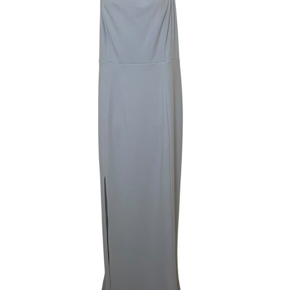 Show Me Your Mumu Paris Gown Blue Stretch Crepe Dress 2X Sample Sale - Picture 3 of 6